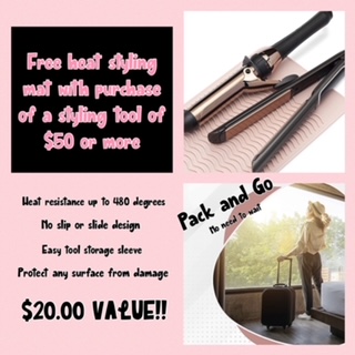Free heat styling mat with purchase of a styling tool of $50 or more